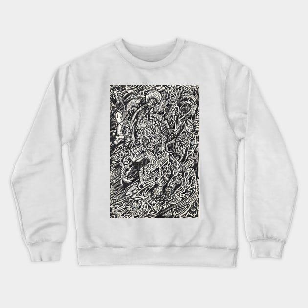 Enter, The Microdot Man Crewneck Sweatshirt by Backbrain